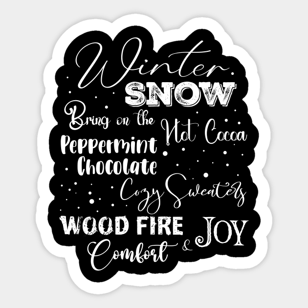 Winter Snow Sticker by Wizardbird